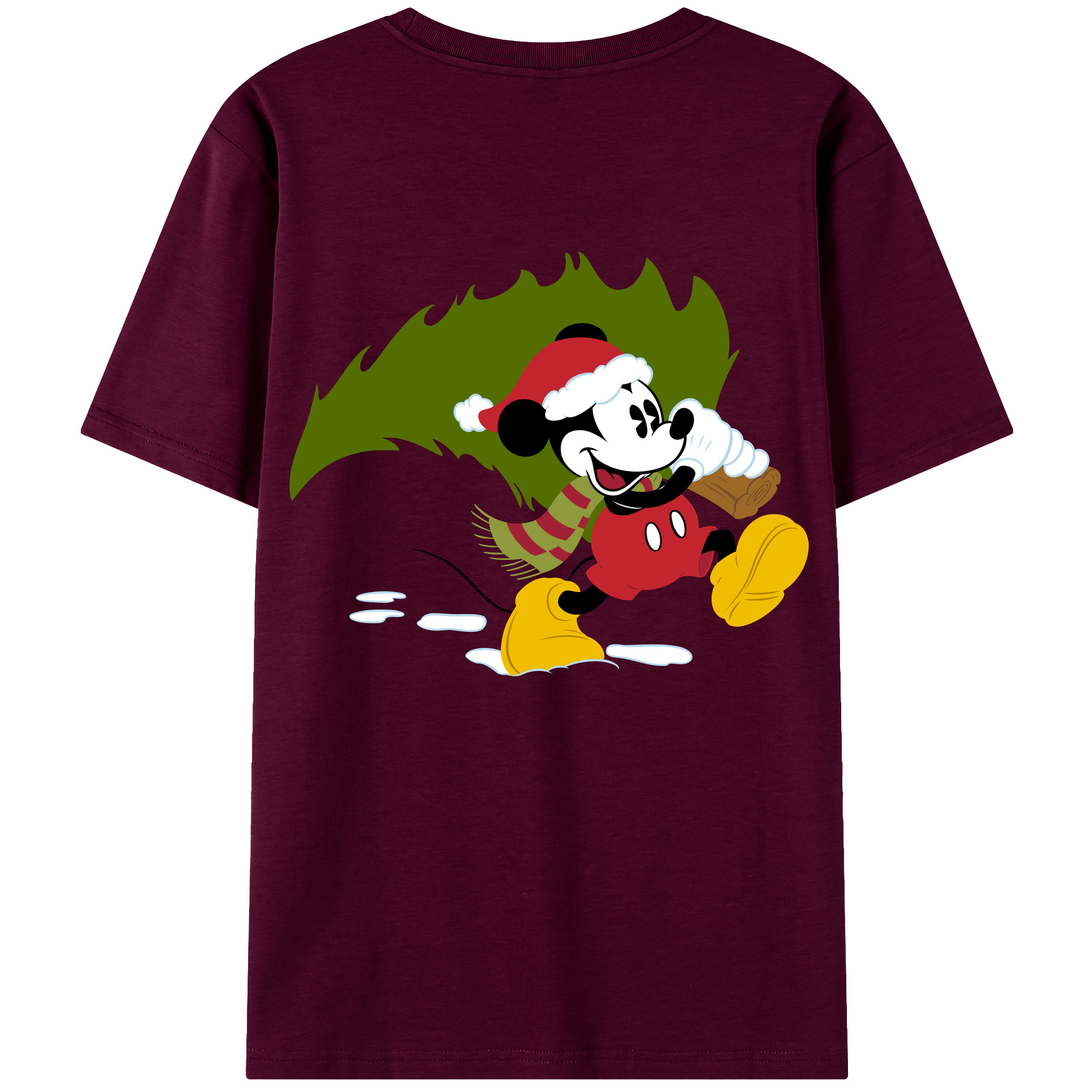 （画像用） ミッキーマウス Mickey Mouse レディース半袖Tシャツ(バックプリント)